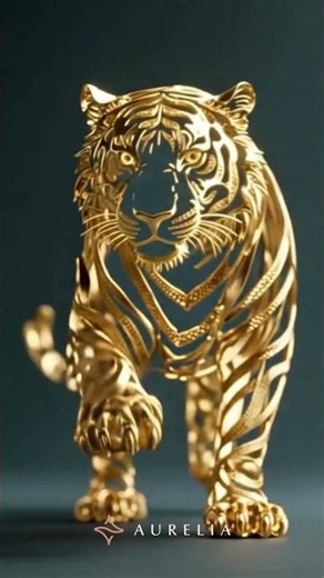 The Roar of Gold: Majestic Tiger Walks! 👑 #YearOfTheTiger