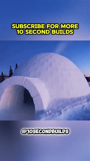 10 second igloo and pool build #building #timelapse