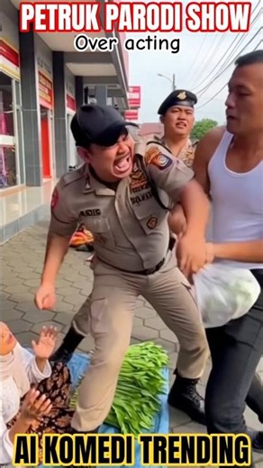 AI PARODI‼️Aksi over acting petugas Penertiban PKL bikin geram😱 #aivideo #parody #sora2 #fypシ゚viral