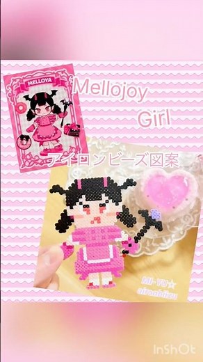 アイロンビーズ図案 メロジョイ💕ガール #アイロンビーズ#pixelart #メロジョイ#スクイーズ#mellojoy