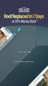 7-day tile-to-tin replacement or 20% money back. There are only 5 spots left before Christmas! Upgrade from old tiles to a storm-ready tin roof and stop worrying every time it rains.  Get your free tile-to-tin quote. | On Top Roofing & Cladding | Facebook