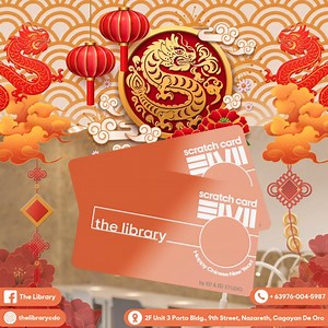 🎇 𝑮𝒐𝒏𝒈 𝑿𝒊 𝑭𝒂 𝑪𝒂𝒊 🎇 We're offering scratch cards to celebrate and welcome the 𝐂𝐡𝐢𝐧𝐞𝐬𝐞 𝐍𝐞𝐰 𝐘𝐞𝐚𝐫! 🎊 𝐌𝐞𝐜𝐡𝐚𝐧𝐢𝐜𝐬: 1. Follow us on Facebook. 2. Heart this post and show it to the Librarian. 3. Avail of our 1-Day Pass starting January 31, 2025. 𝐓𝐞𝐫𝐦𝐬 𝐚𝐧𝐝 𝐂𝐨𝐧𝐝𝐢𝐭𝐢𝐨𝐧𝐬: 1. Only one scratch card can be claimed per person for the entire promotion period. 2. The reward from the scratch card can only be used on your next visit. 3. Scratch cards cannot be co