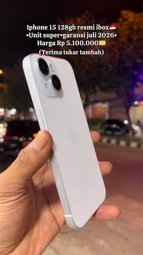 Iphone 15 128gb resmi ibox🇲🇨 •kelengkapan fullset •bonus case sama anti gores •bonus adapter 20wat Harganya jangan lupa seperti biasa di x2😁🙏🏽 #fyp #promo #iphone #murah
