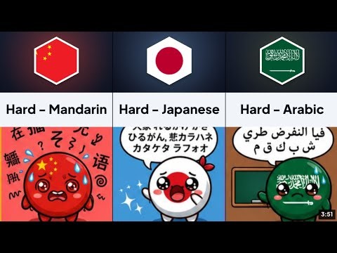 EASY vs HARD Languages To Learn 🗣️🌍 (50 Countries Ranked!)