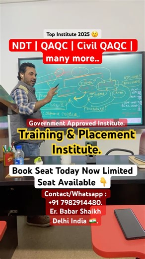 NDT Training Institute | QAQC | RT | RTFI | UT | UTG | MPT | LPT | VT | ECT | many more Training..