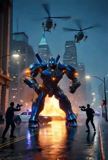 🚁 3. Giant Robot Bank HeistA giant robot breaks into a bank