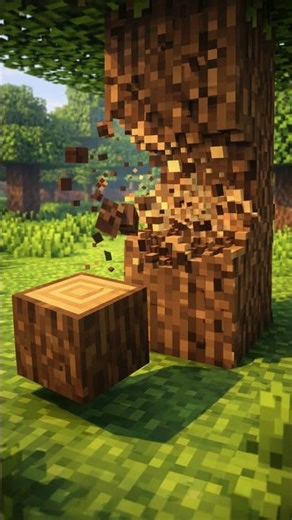 Punching trees in Minecraft vs Real life