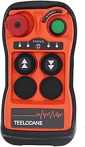 Q200 Industrial Wireless Crane Remote Control kit 2 Button 12v 24v Electric Lift Hoist Transmitter Receiver with Emergency Stop (Q200 Transmitter)