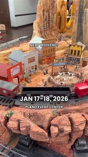 Visit Plano on Instagram: "The wait is almost over 🚂✨ Join us at the Dallas Area Train Show! 📆 Jan 17 | 10 AM – 5 PM 📆 Jan 18 | 10 AM – 4 PM 📍 Plano Event Center 🎟️ Admission: • $10 Cash | $11 Credit • Kids 12 & under FREE • Cash & credit accepted at the door ✨ Activities & Attractions: 🎟️ Hourly door prizes 🚂 The Choo Choo Express (a kids’ favorite!) 👷 Junior Engineer Academy 🎁 Layout Raffle — enter for a chance to win your very own model train layout This weekend is going to be big!"