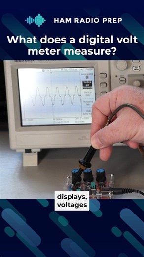 What does a digital volt meter measure? 🧐// Unlock the Potential of Measurement Tools: Learn to Utilize a Digital Voltmeter and Oscilloscope for precise measurements and waveform analysis. Explore how to plot signals over time and check RF envelope patterns and keying waveforms like a pro! ------------ Want to learn more about ham radio? Check out the link in our bio! #MeasurementTools #Oscilloscope #WaveformAnalysis #Electronics #SignalAnalysis #RFEnvelopes #KeyingWaveforms #TechInstrumentatio