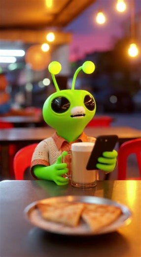 Reaksi Alien Saat Makan di Mamak Malaysia #funny #shorts #comedy