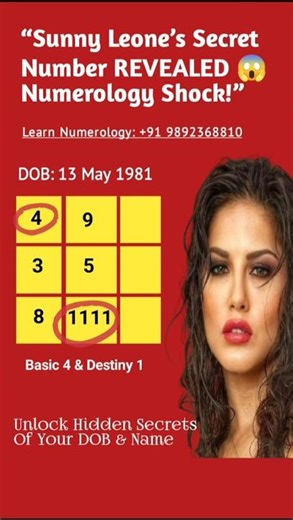 “Sunny Leone’s Secret Number REVEALED 😱 Numerology Shock!” #shortsfeed #bollywood #numerology