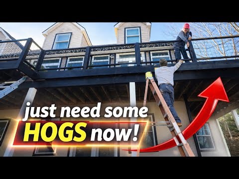 Jay's BIGGEST Project EVER!! Ep. 41--Finishing up this HOG FENCE Railing and Top Cap!!