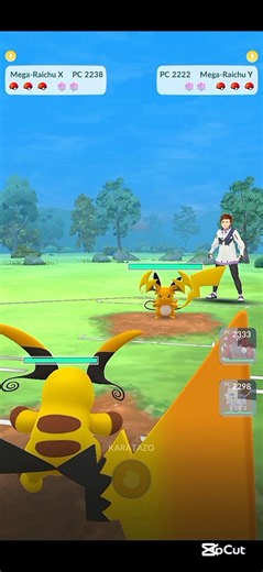 💥Mega Raichu X Vs Mega Raichu Y, PVP Batalla Eléctrica en Pokémon Go💥 #Pokemongo #pokémon #short