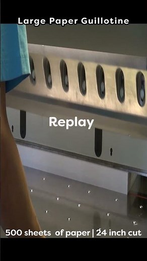 👀 Epic Guillotine Takes Down Giant Paper Stack in Seconds! #Shorts
