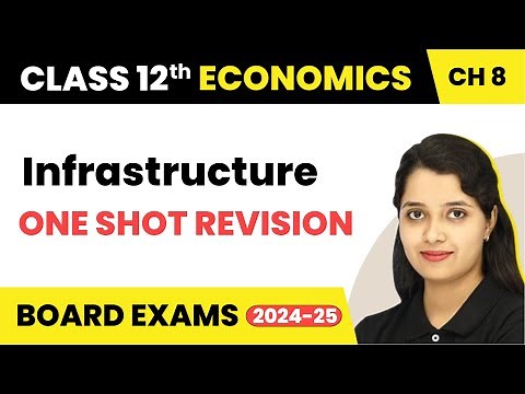 Class 12 Economics (IED) Chapter 8 One Shot Revision - Infrastructure Full Chapter (2024-25)