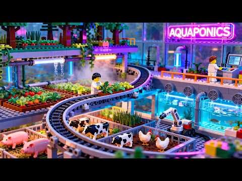 All-in-One Food System Serving Every Meal in the World • LEGO Mini Farm • Stop Motion Film