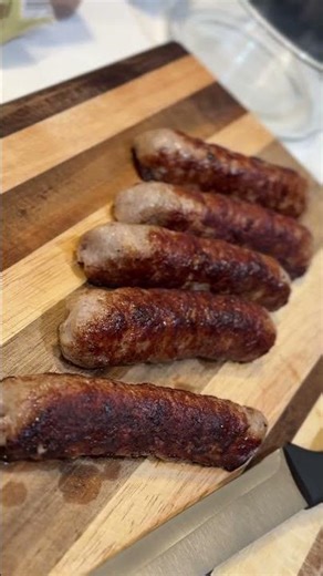 Kielbasa & boiled eggs, for a high protein first meal…