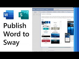 Publish a Microsoft Word document to Sway in a few clicks