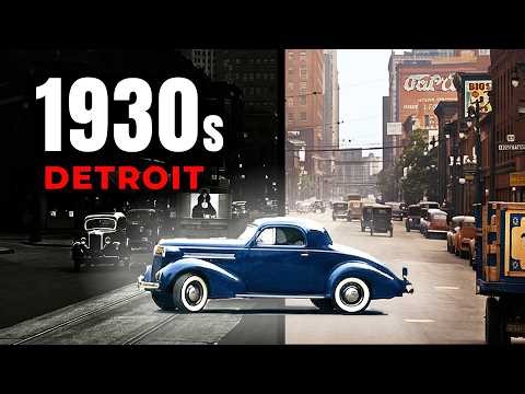 The Detroit We LOST: Rare 1930s Motor City [Restored & Colorized Archival Footage]