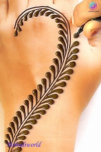 1.2M views · 8.6K reactions | Very easy beautiful mehndi design #mehndi #deign #easy #henna | Mehndi World | Facebook