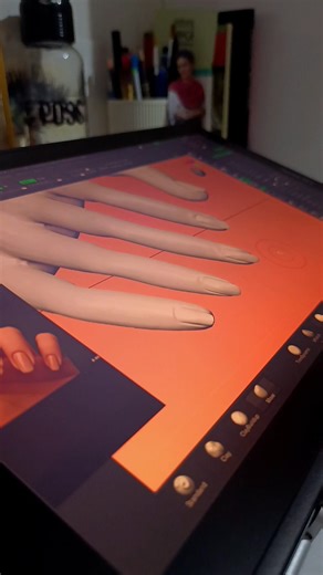 I'm trying to sculpt my nails with Zbrush