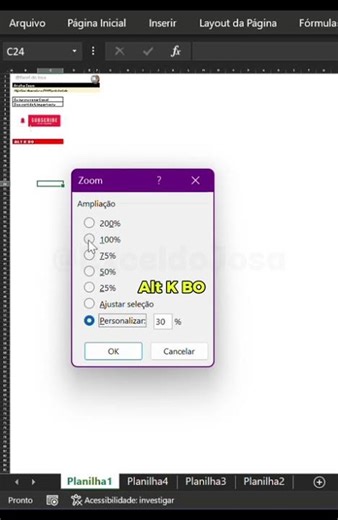 Atalho de zoom que quase ninguém usa no Excel (ALT K BO)