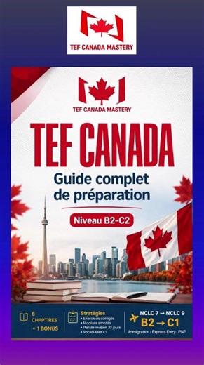 TEF Canada: Complete online training + Complete B2–C2 preparation book