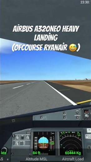 Ryanair A320neo Heavy Landing – Hard Touchdown! ✈️🔥 #Shorts
