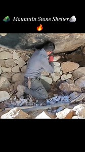 A strong and natural stone shelter built into the mountain slope! 🏔️🛠️ Safe, durable, and perfectly designed to withstand harsh conditions. 🌿💪 👉 Don’t forget to follow for more amazing wilderness shelters! ✨ ✨ #survival #bushcraft #stonehouse #shelter #mountainlife #wildlife #fyp | Wild Trail Life