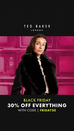 Premiering Now: The Black Friday Event. Use code FRIDAY30 to get 30% off* Ted Baker womenswear. | Ted Baker
