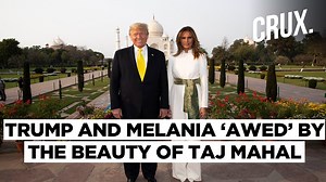 The First Couple walked hand-in-hand towards the 17th century monument of love built by Mughal emperor Shah Jahan in the memory of his wife Mumtaz Mahal. | News18