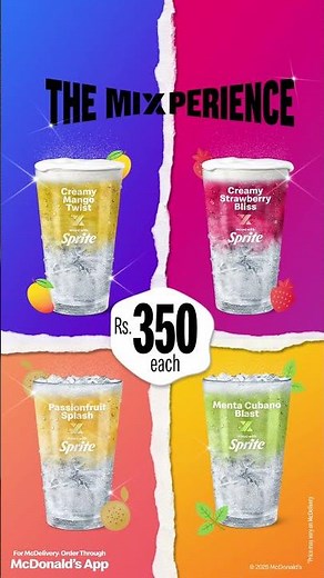 McDonald's X Sprite Mixperience | New Drinks | New Flavors