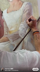 146K views · 4.1K reactions | • Retrato muy especial realizado por encargo. El #vaticano de fondo, sinuoso se mezcla con la atmósfera de texturas, mientras… los bordados y telas de la niña lucen sus luces y contrastes. La expresión inocente de la modelo mira al espectador . #oilpainting #portraitpainting #arteherrera #fernandogarciaherrera | Fernando García Herrera | Facebook