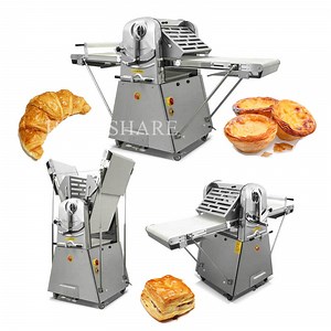 [Hot Item] Table Top Bakery Dough Laminator Vertical Pizza Croissant Bread Pastry Dough Sheeter Making Machine