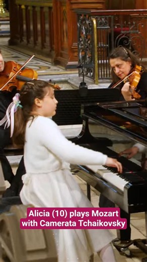 Alicia (10) plays Mozart with Camerata Tchaikovsky #piano #classicalmusic #music #mozart