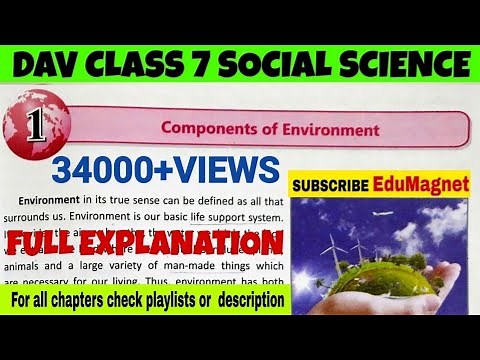 DAV CLASS 7 SOCIAL SCIENCE CHAPTER 1 COMPONENTS OF ENVIRONMENT || EXPLANATION BY EDUMAGNET
