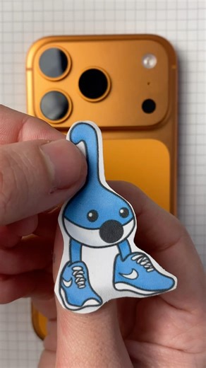 iphone 17 pro max with stickers decoration