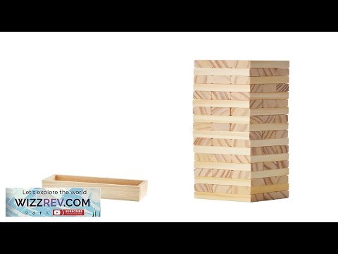 VEVOR Tumbling Timber Toy 54 Blocks Tumble Tower Blocks Game Pine Wood