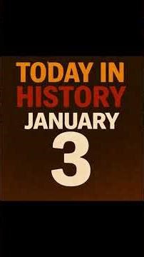 Today in History January 3rd #history #historyminute #onthisday #onthisdayinhistory #historyevents