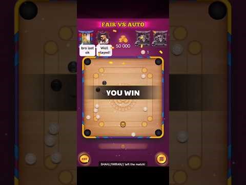 Auto Player Run away at last🤣😉| #carrompool #gaming