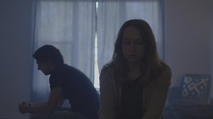 Arguing Couple Quietly Sitting Dark Bedroom Stock Footage Video (100% Royalty-free) 1095713663 | Shutterstock