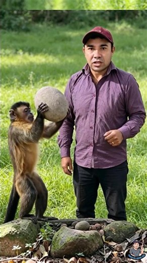 tufted capuchin one of the smartest in nature uses stones as tools #shorts