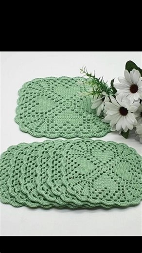 crochet table mat #crochetpattern #crochet #crochettutorial