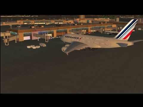 X-Plane 10 Airbus A380 landing at Salt Lake City