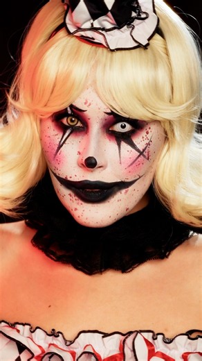 Dark Feminine Clown Makeup Tutorial 🤡🖤 | Halloween Makeup