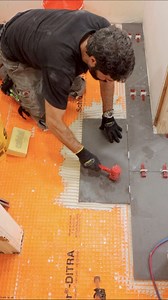 Tile floor installation tips…prep is key. For ceramic or porcelain tile I want joists 16 inches on-center. Then I use 3/4” (23/32”) and fasten it every 6 to 12 inches with 2 inch screws or nails. DITRA is next followed by my tile. If you’re tiling a floor or remodeling an entire bathroom check out our Platinum membership at homerepairtutor.com 👍🏽🔥#tile #bathroomremodel #homerepairtutor | Home Repair Tutor