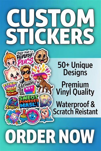 Custom Vinyl Stickers – Waterproof, Durable, 50+ Unique Designs - Etsy