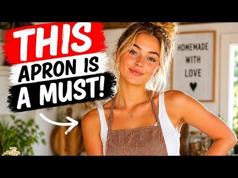 Easy DIY Kitchen Apron | Beginner Sewing Tutorial | Apron Pattern Step by Step