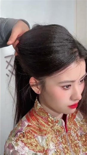 Elegant Chinese Bridal Front Area Makeup & Hairstyle Tutorial